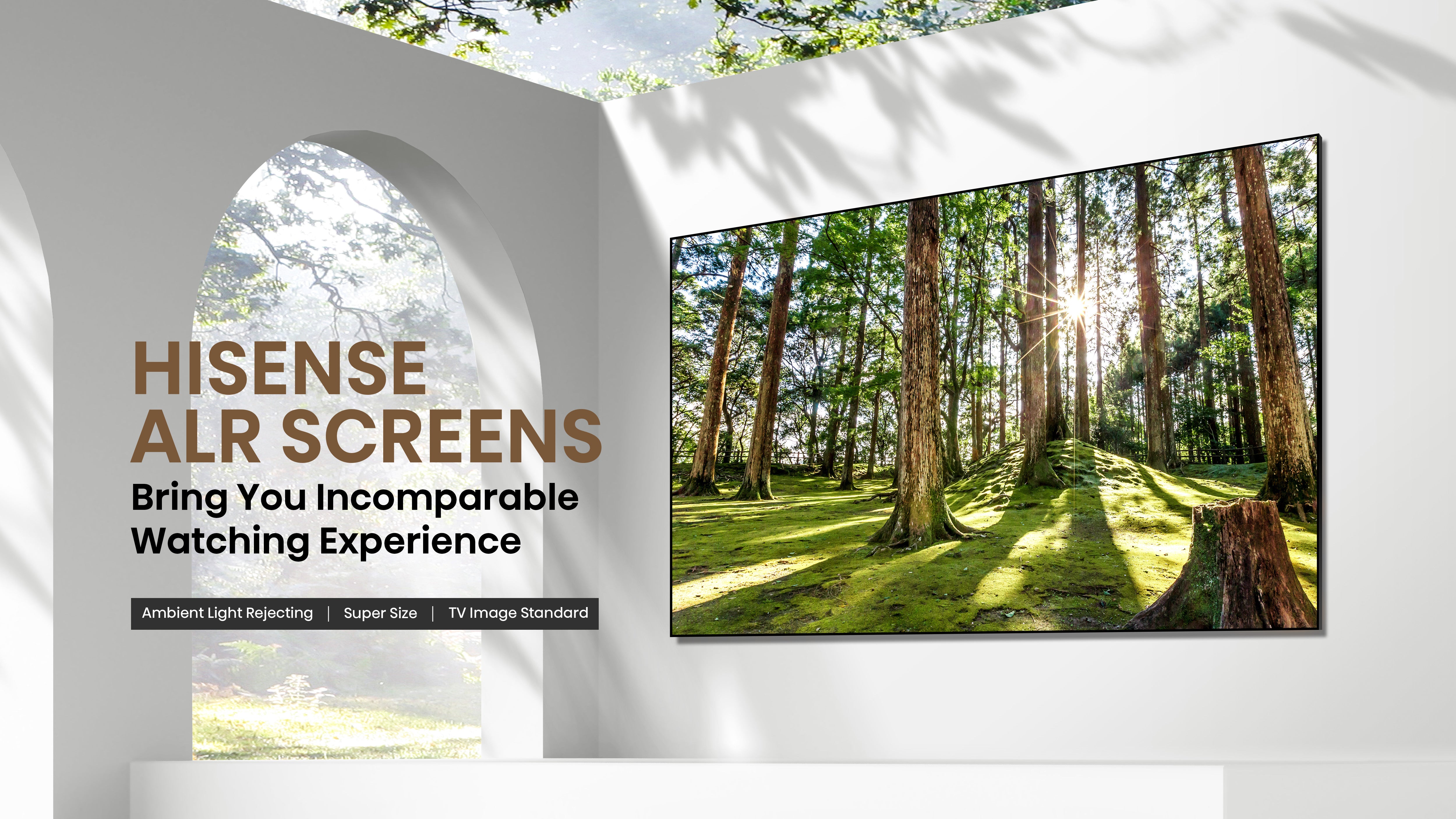 Hisense 100" Ultra High-Definition Ambient Light Rejecting projector Screen - Cinema