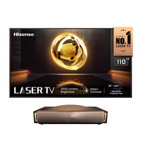Hisense L9Q Bundle, 5000 lm 4K Triple Laser Ultra Short Throw UST Projector including 110" ALR Screen