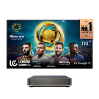 Hisense PT1 Bundle, 4K UHD Triple Laser Ultra Short Throw UST Smart Projector including 110" ALR Screen