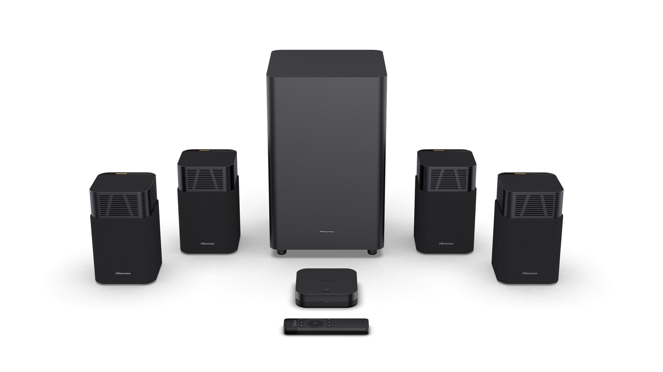Hisense HT Saturn, 4.1.2ch Dolby Atmos/ DTS:X Sound Bar with Wireless Subwoofer & Satellite Speakers