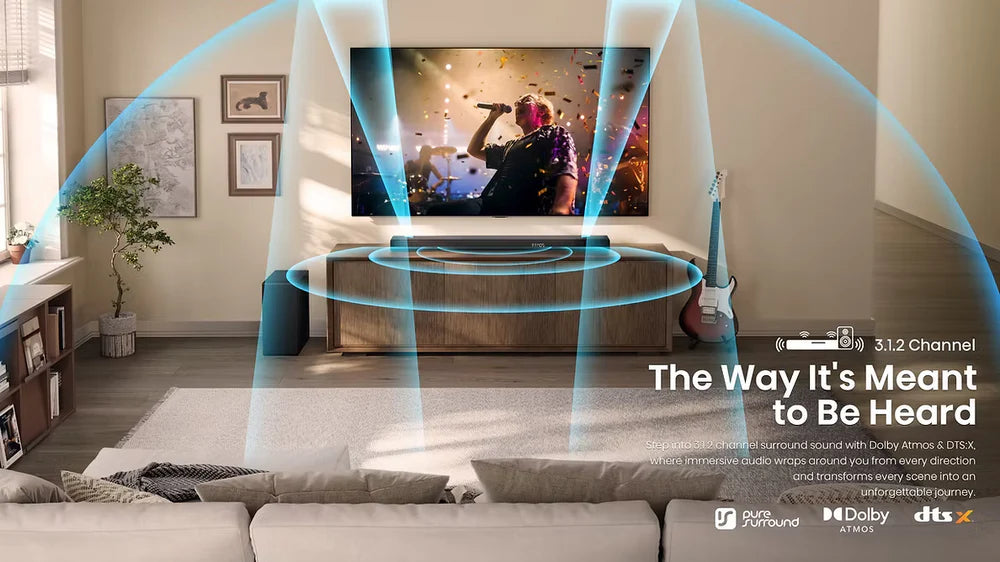Hisense PT1 + AX3120Q Bundle, 4k UHD UST Laser Projector & 3.1.2Ch Dolby Atmos/DTS:X Sound Bar