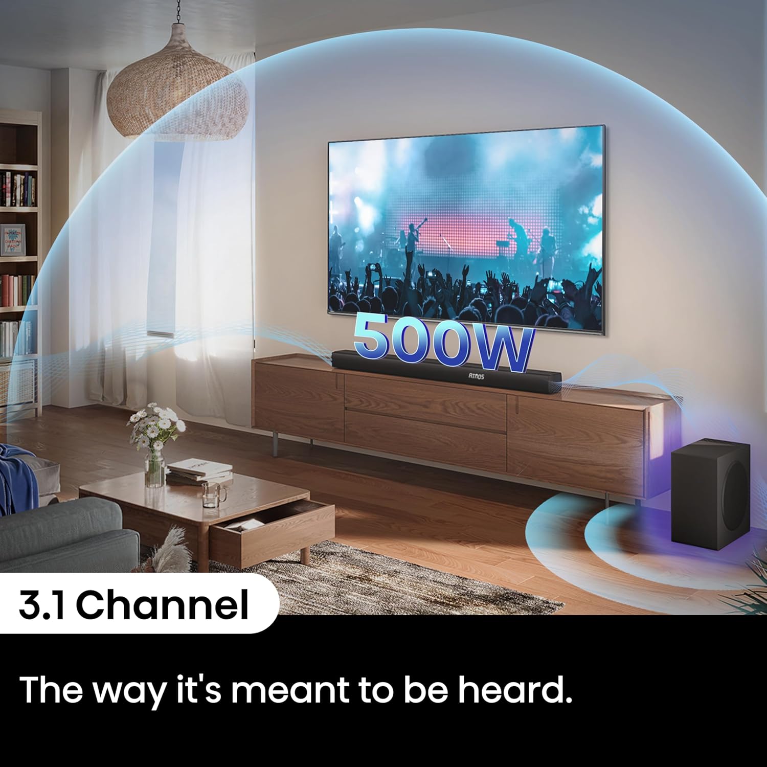 Hisense AX3100Q 3.1Ch, Dolby Atmos / DTS:X Sound Bar with Wireless Subwoofer