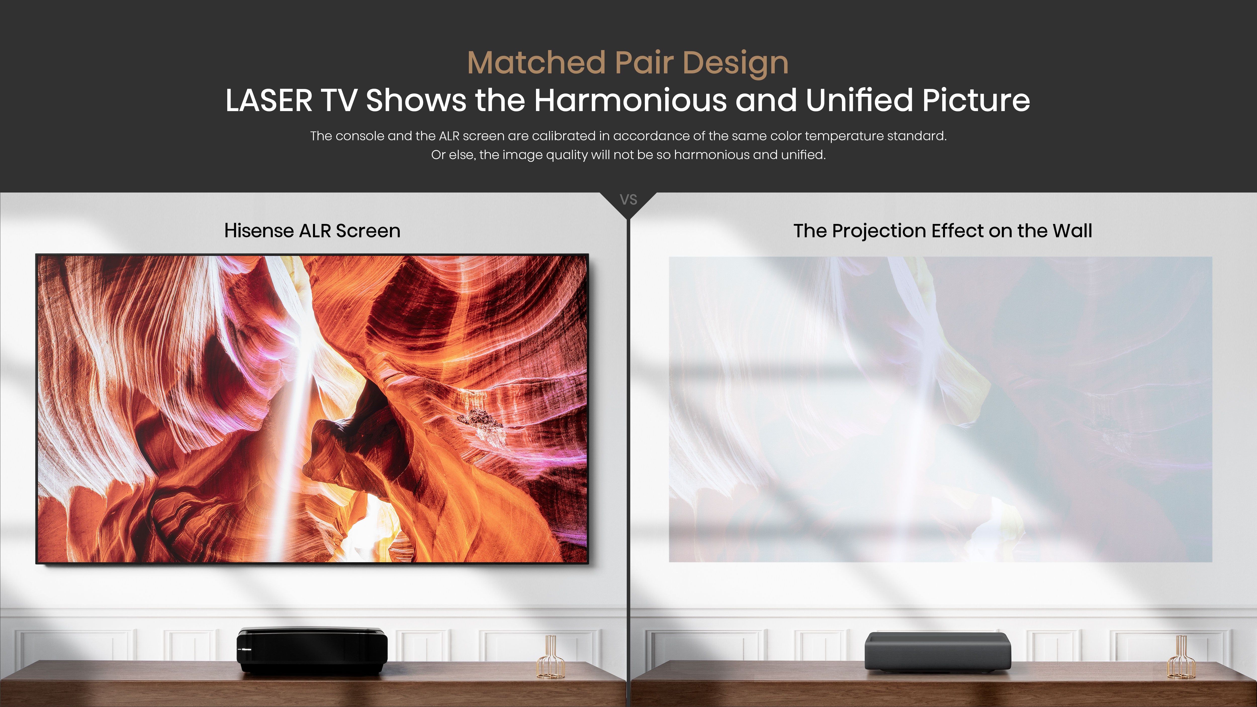 Hisense 100" Ultra High-Definition Ambient Light Rejecting projector Screen - Cinema