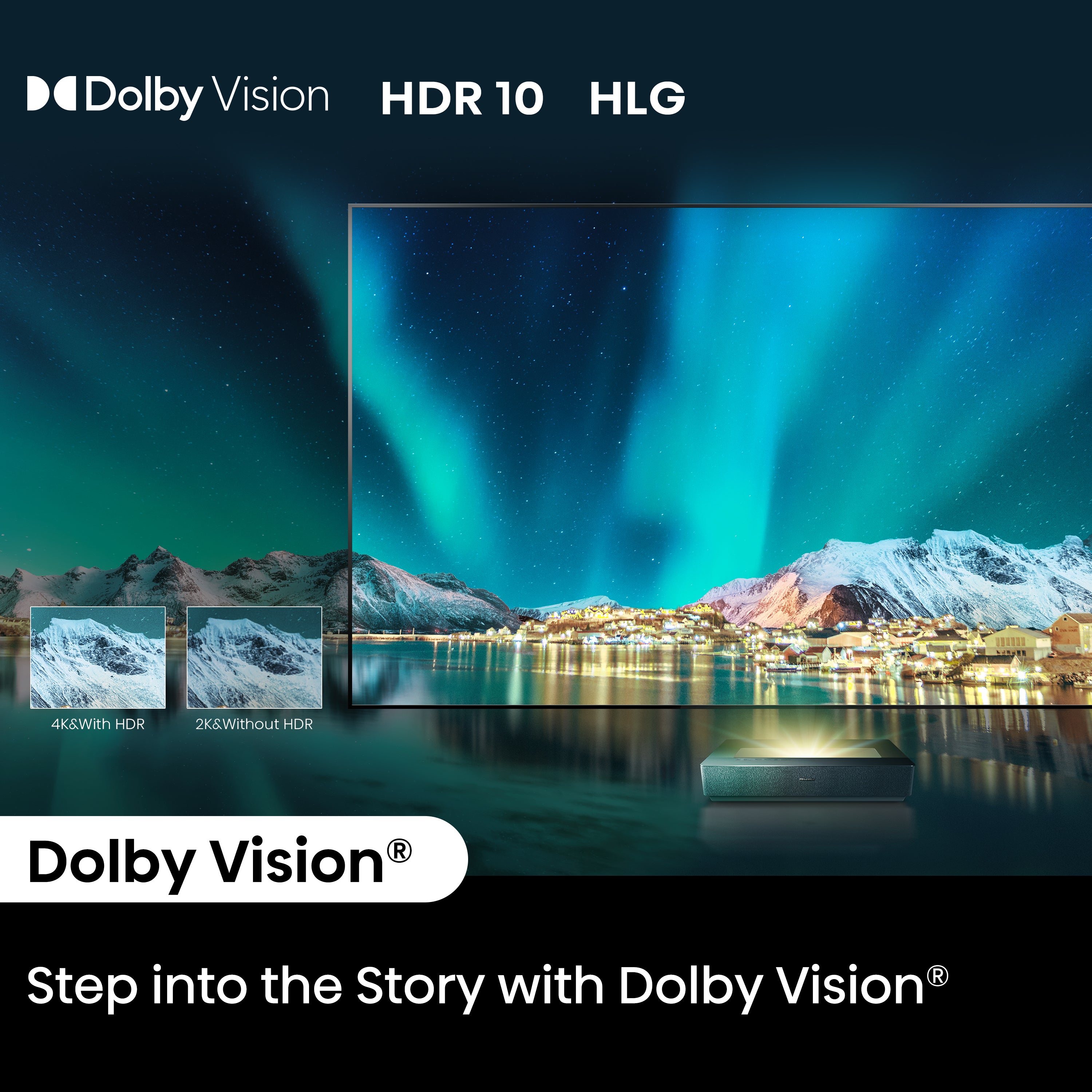 Hisense 100" L5H Ultra Short Throw 4K Laser Projector (Refurbished)