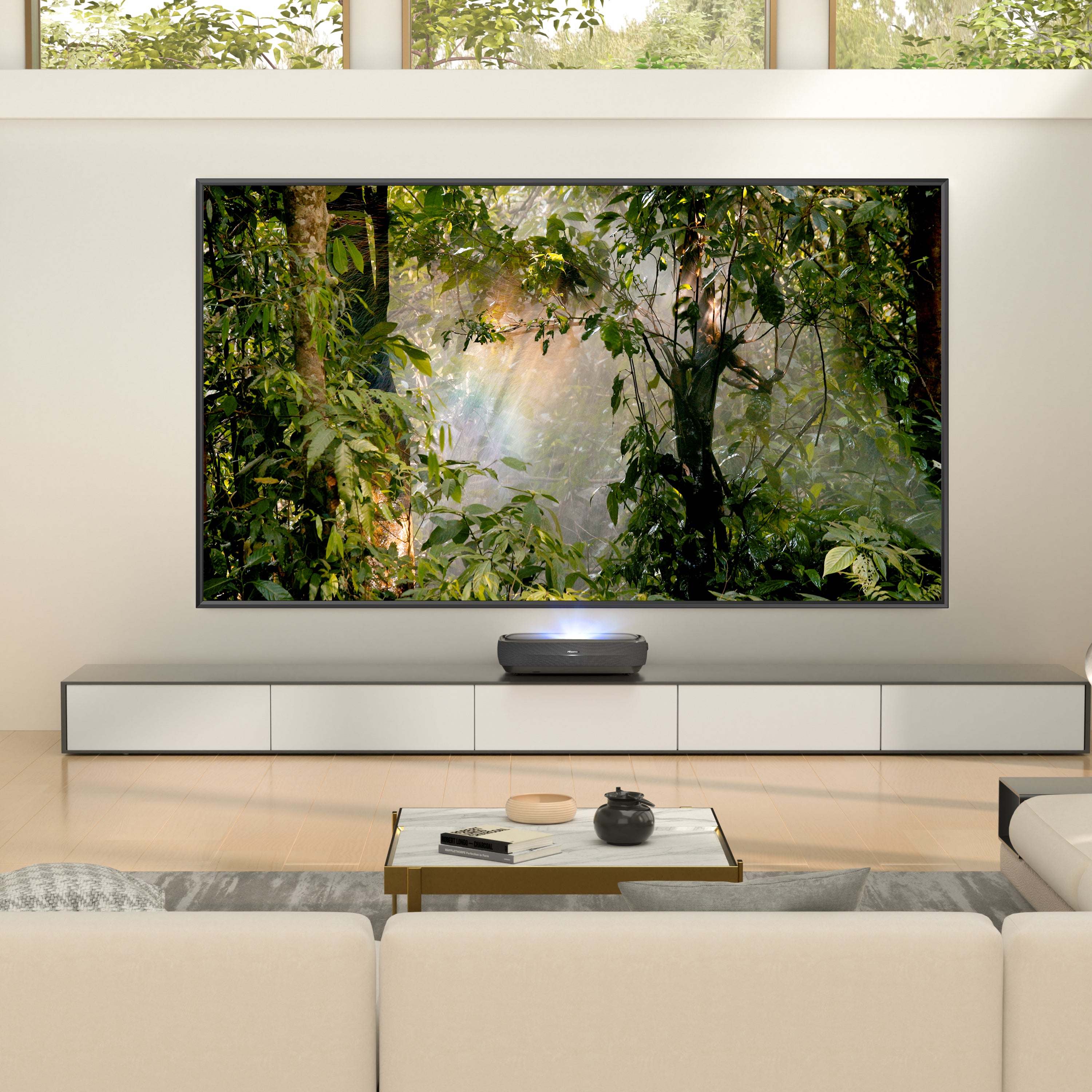 120L9H 120" 4K UHD triple Laser UST Smart Projector (Refurbished)