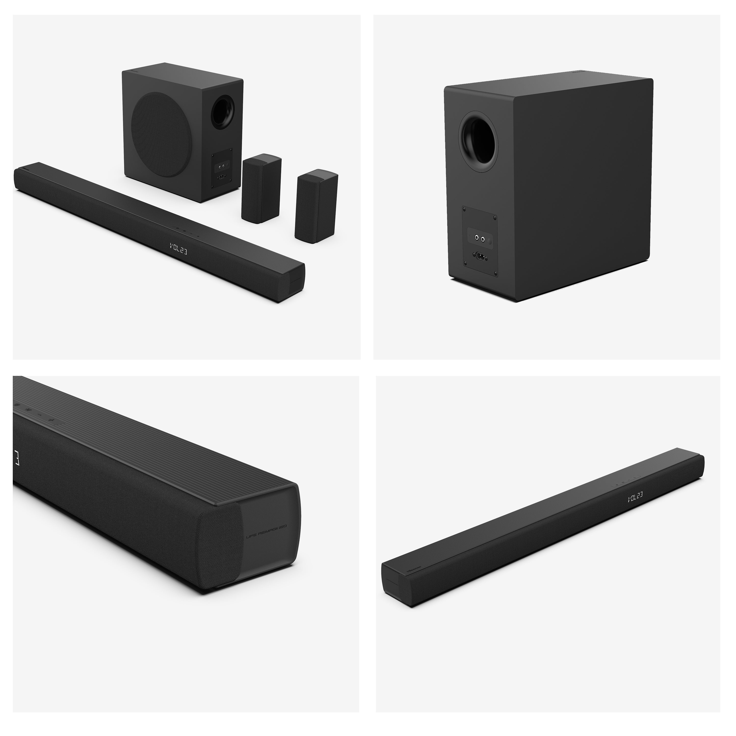 Hisense HS5100 5.1Ch, Dolby Digital Plus / DTS: X, Sound Bar with Wireless Subwoofer w/ Surround Speaker