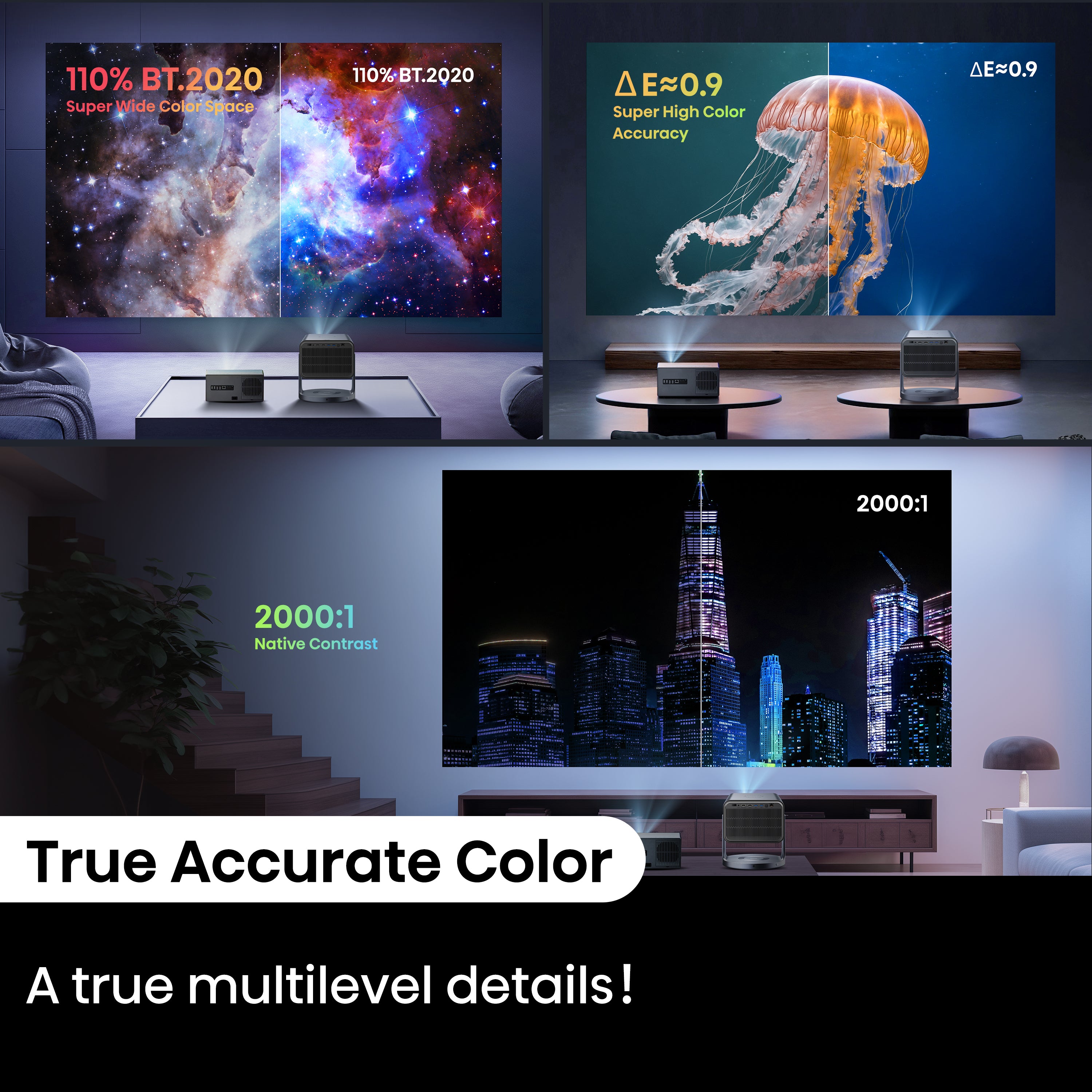 Hisense C2 Pro TriChroma Laser Mini Projector (up to 300")