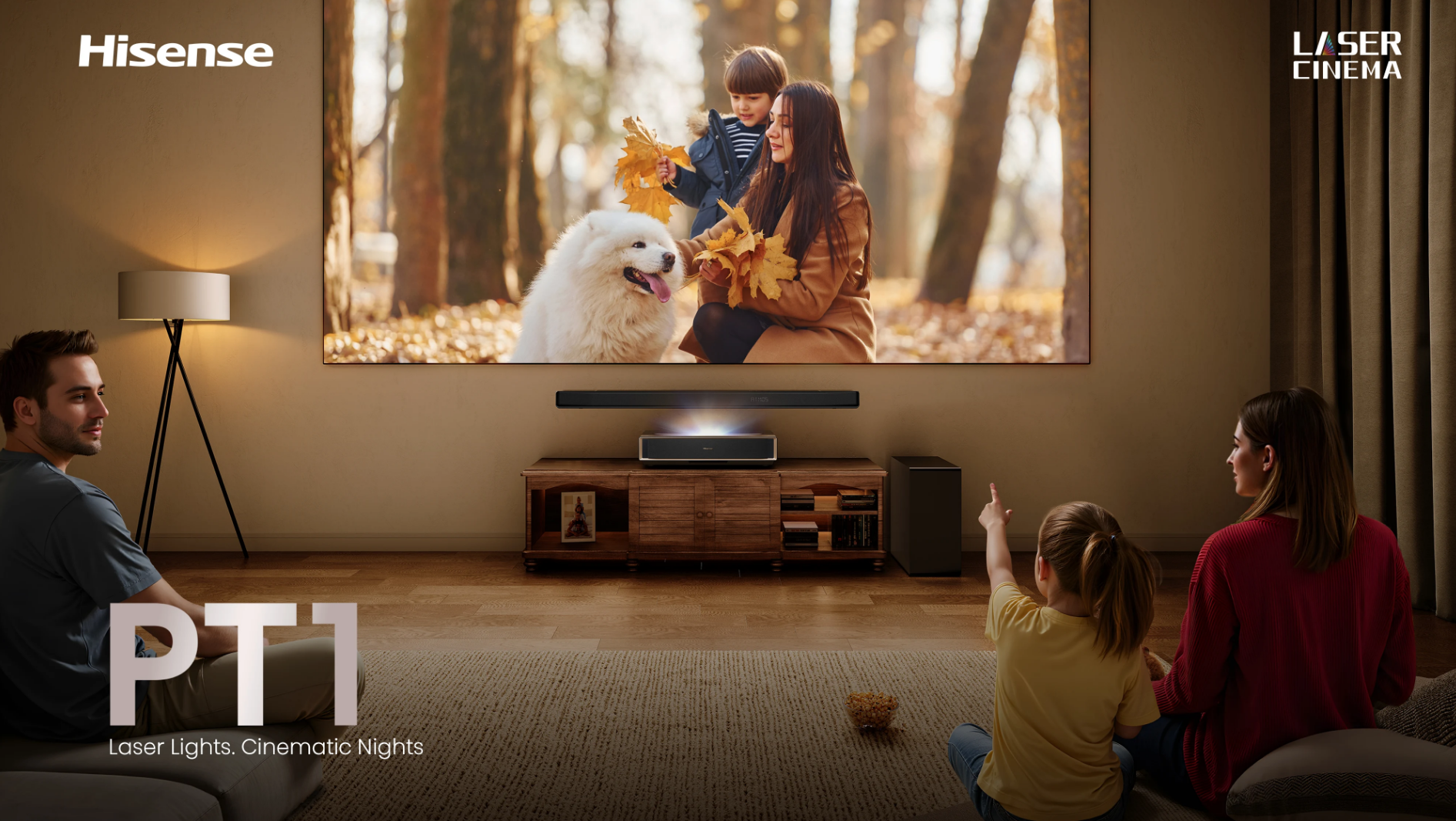 PT1, 4K UHD Triple Laser Ultra Short Throw UST Smart Projector (up to 150")