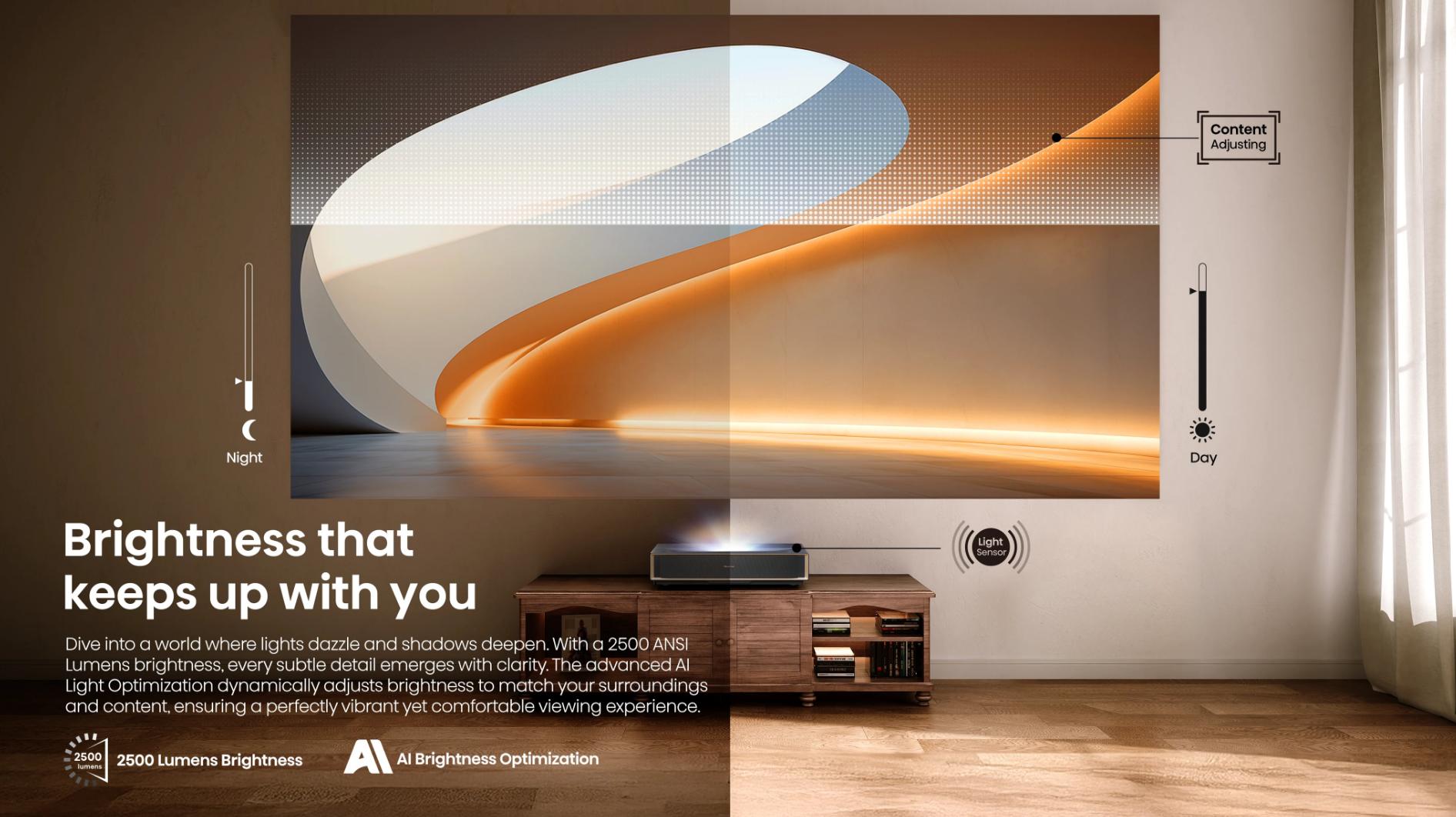 PT1, 4K UHD Triple Laser Ultra Short Throw UST Smart Projector (up to 150")