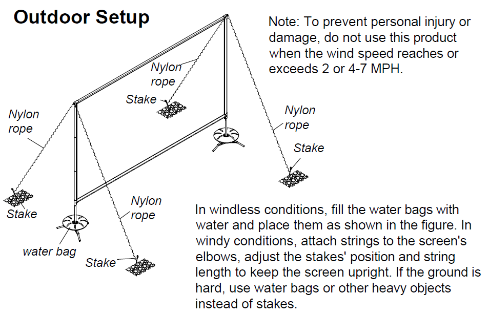Hisense 120" Portable Indoor/ Outdoor projector Screen