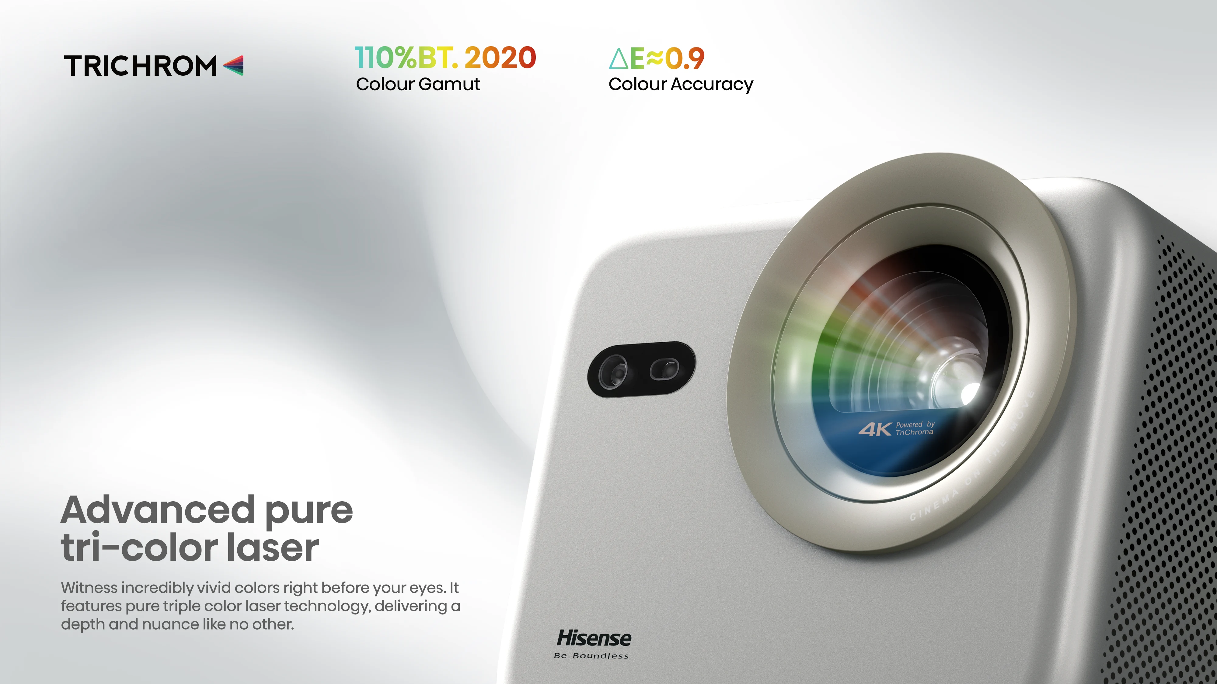 M2 Pro, 4K UHD Triple Laser Smart Mini Projector (Up to 200")