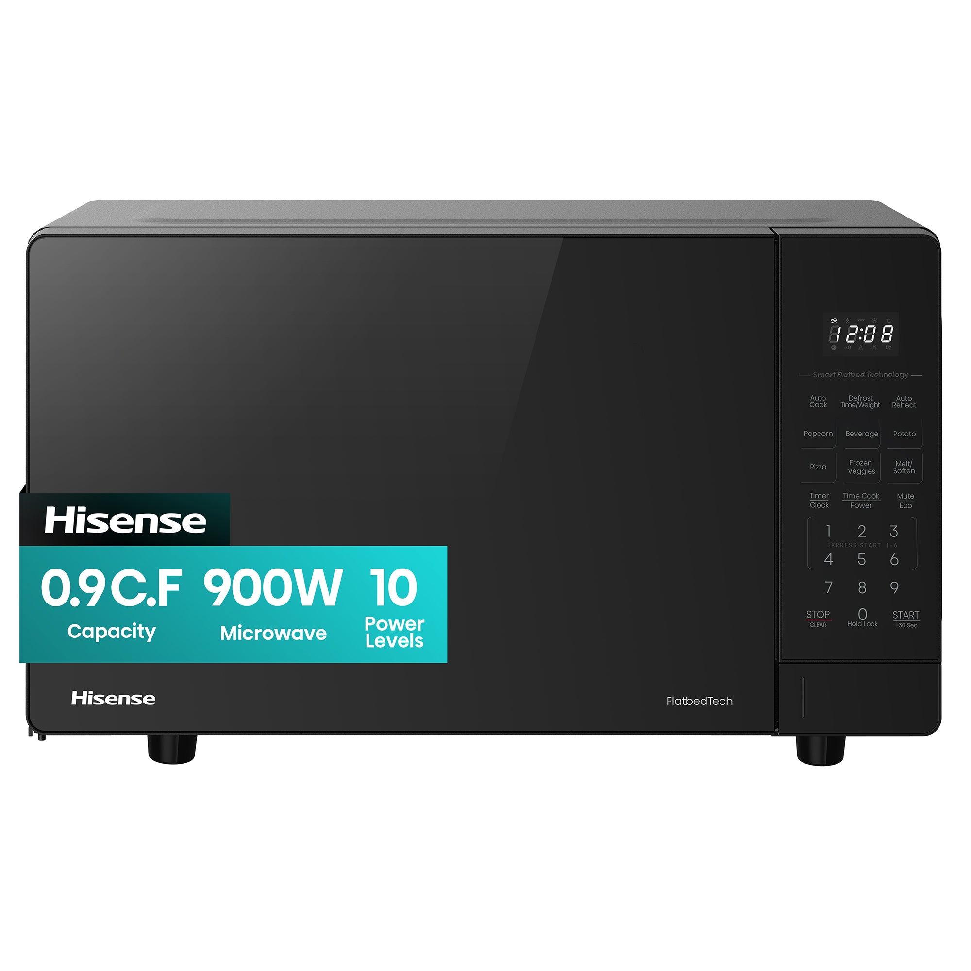 Hisense Flatbed 0.9-CU FT 900-Watt Countertop Microwave (Black)