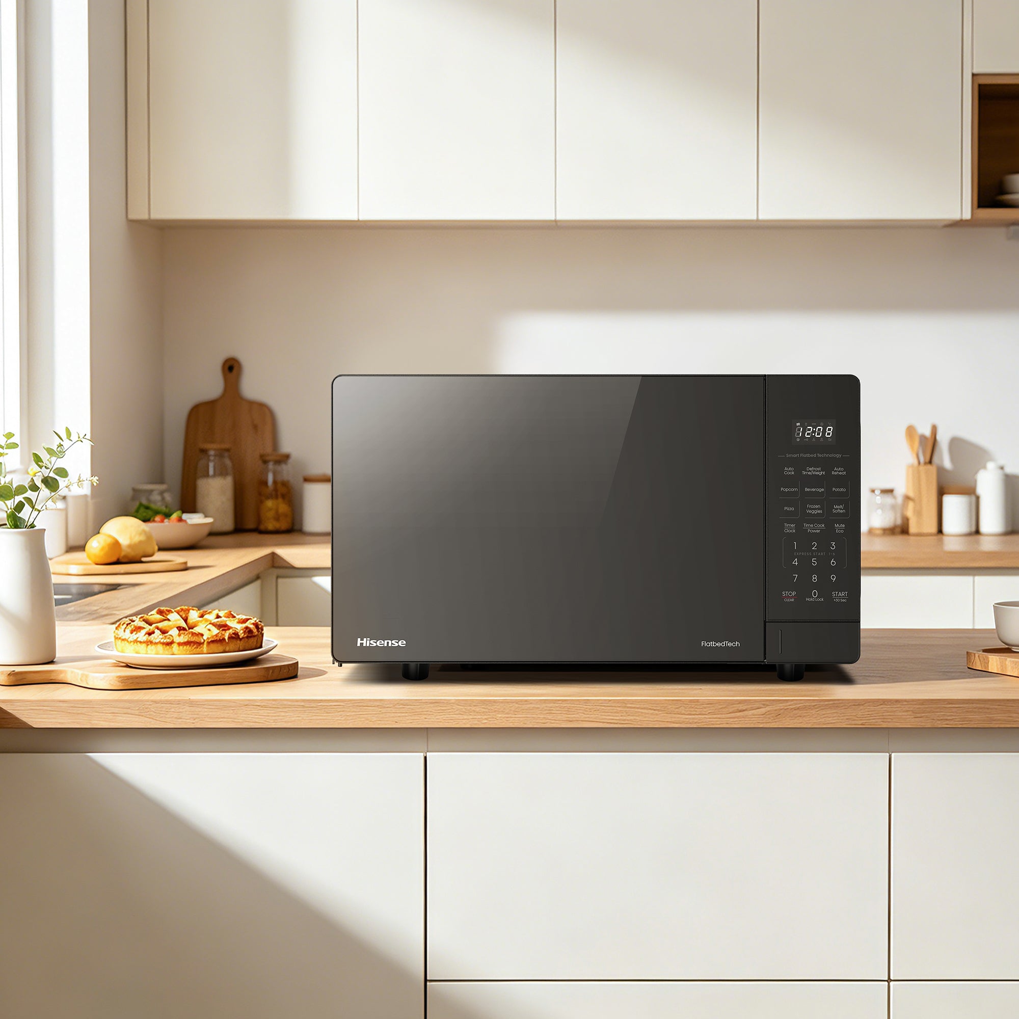 Hisense Flatbed 0.9-CU FT 900-Watt Countertop Microwave (Black)