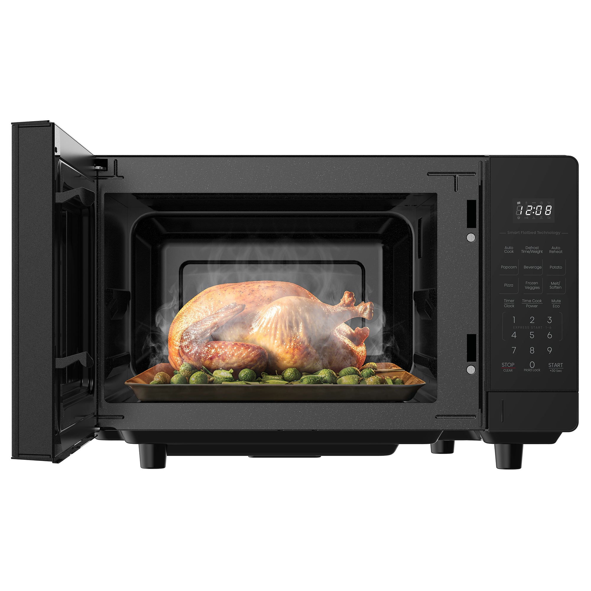 Hisense Flatbed 0.9-CU FT 900-Watt Countertop Microwave (Black)