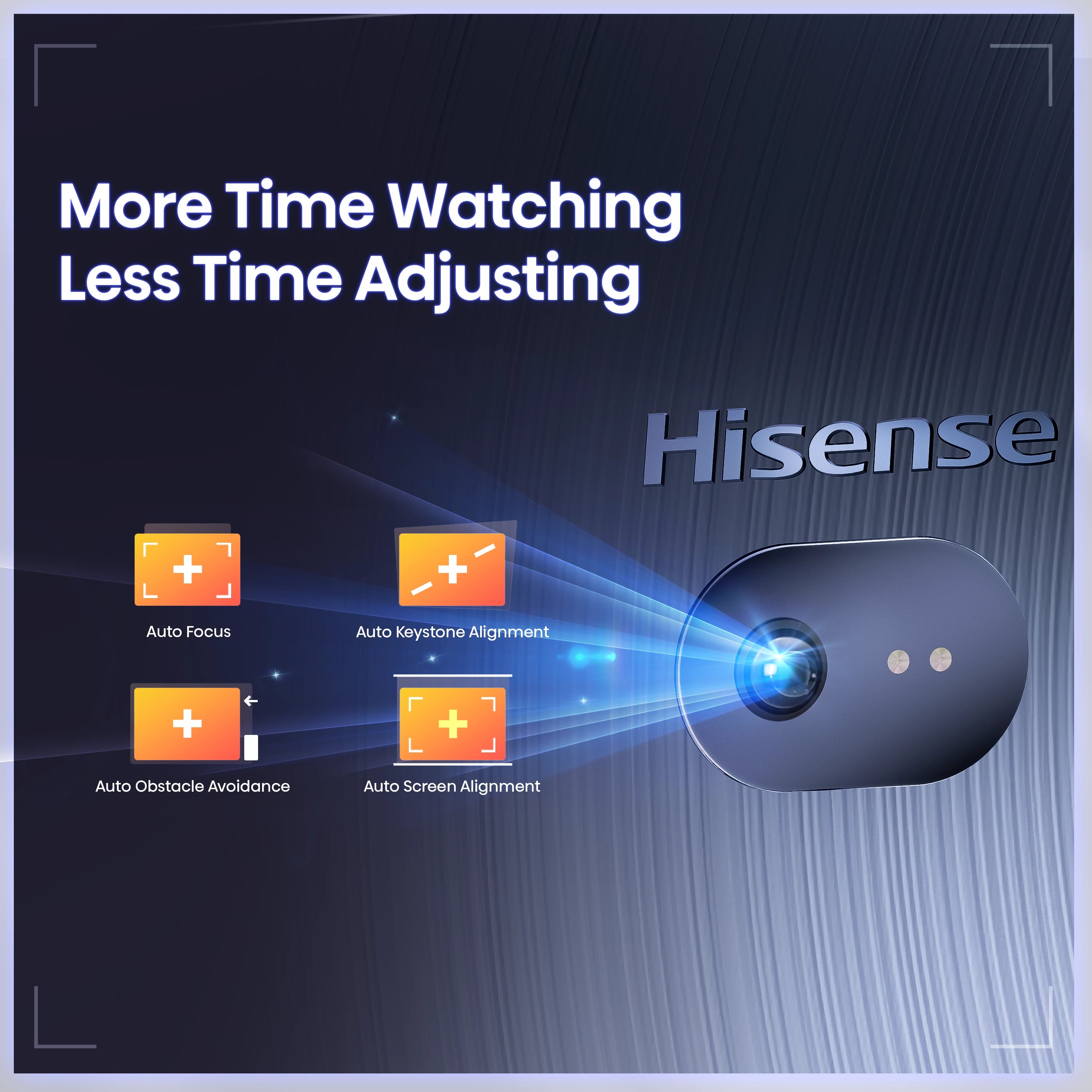 Hisense C1 TriChroma Laser Mini Projector (up tp 300")