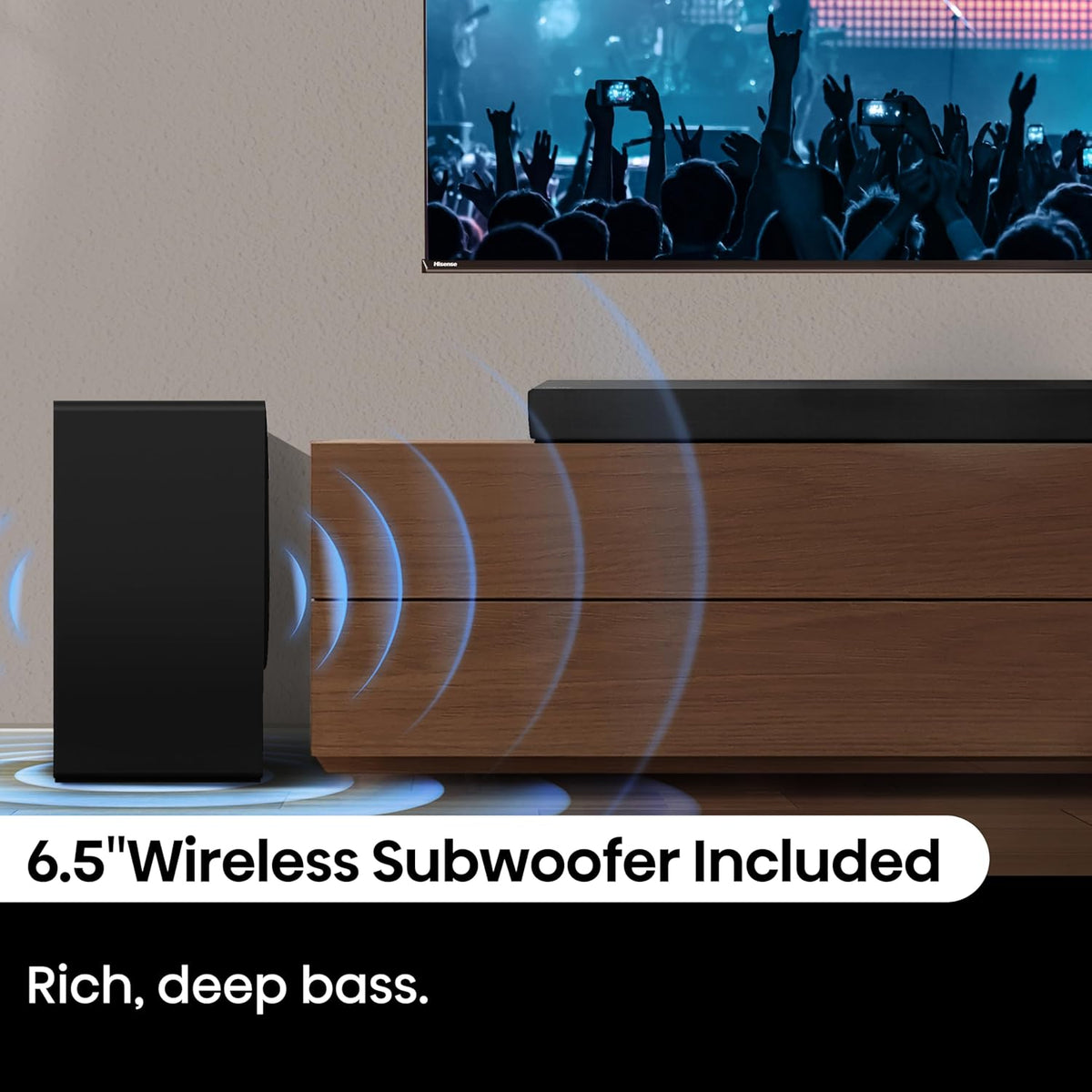 Hisense AX3100Q 3.1Ch, Dolby Atmos / DTS:X Sound Bar with Wireless Sub