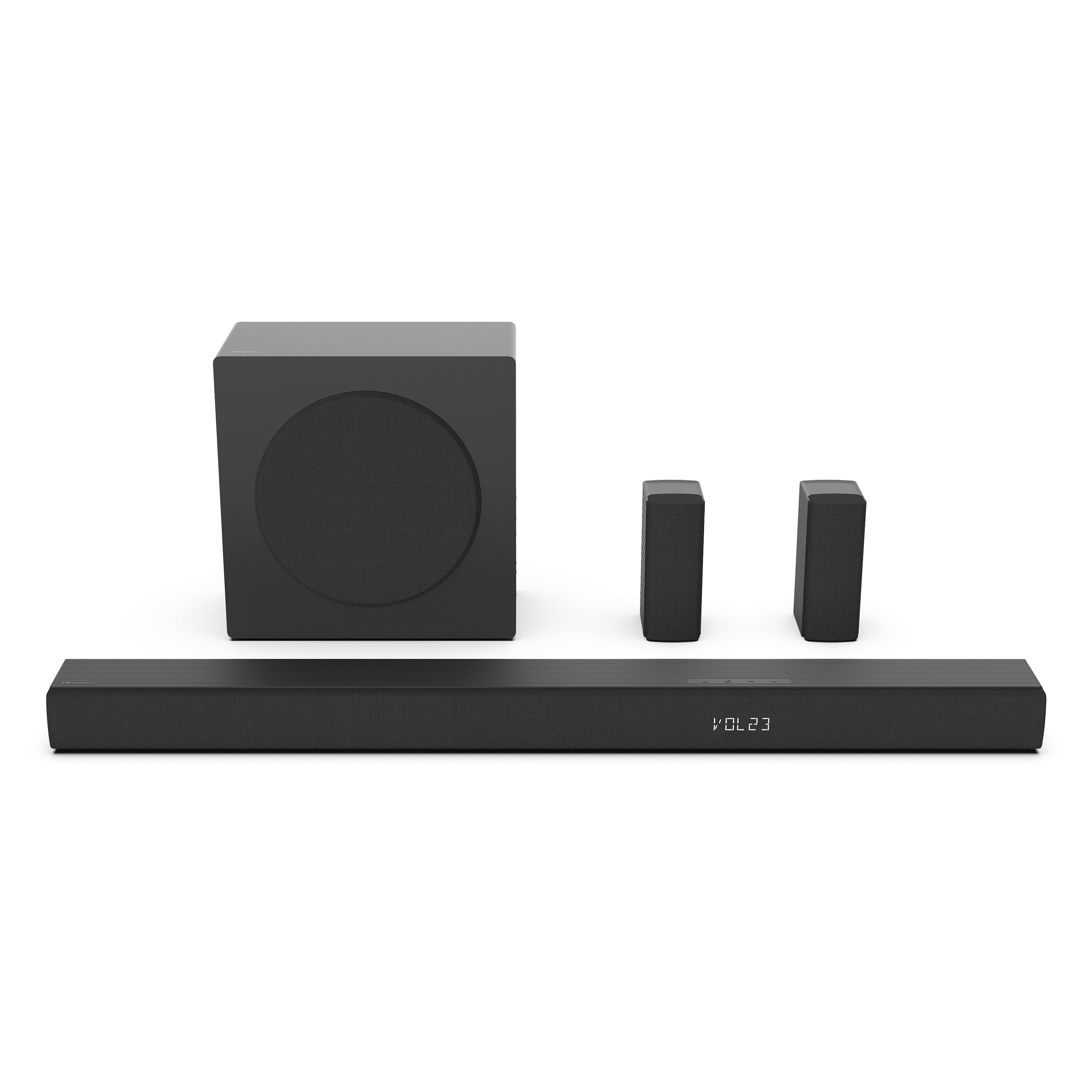 Hisense HS5100 5.1Ch Sound Bar with Wireless Subwoofer, 540W, Dolby Digital Plus, Bluetooth 5.3, EzPlay, Roku TV Ready, DTS: X, HDMI/AUX/ARC/Optical/USB