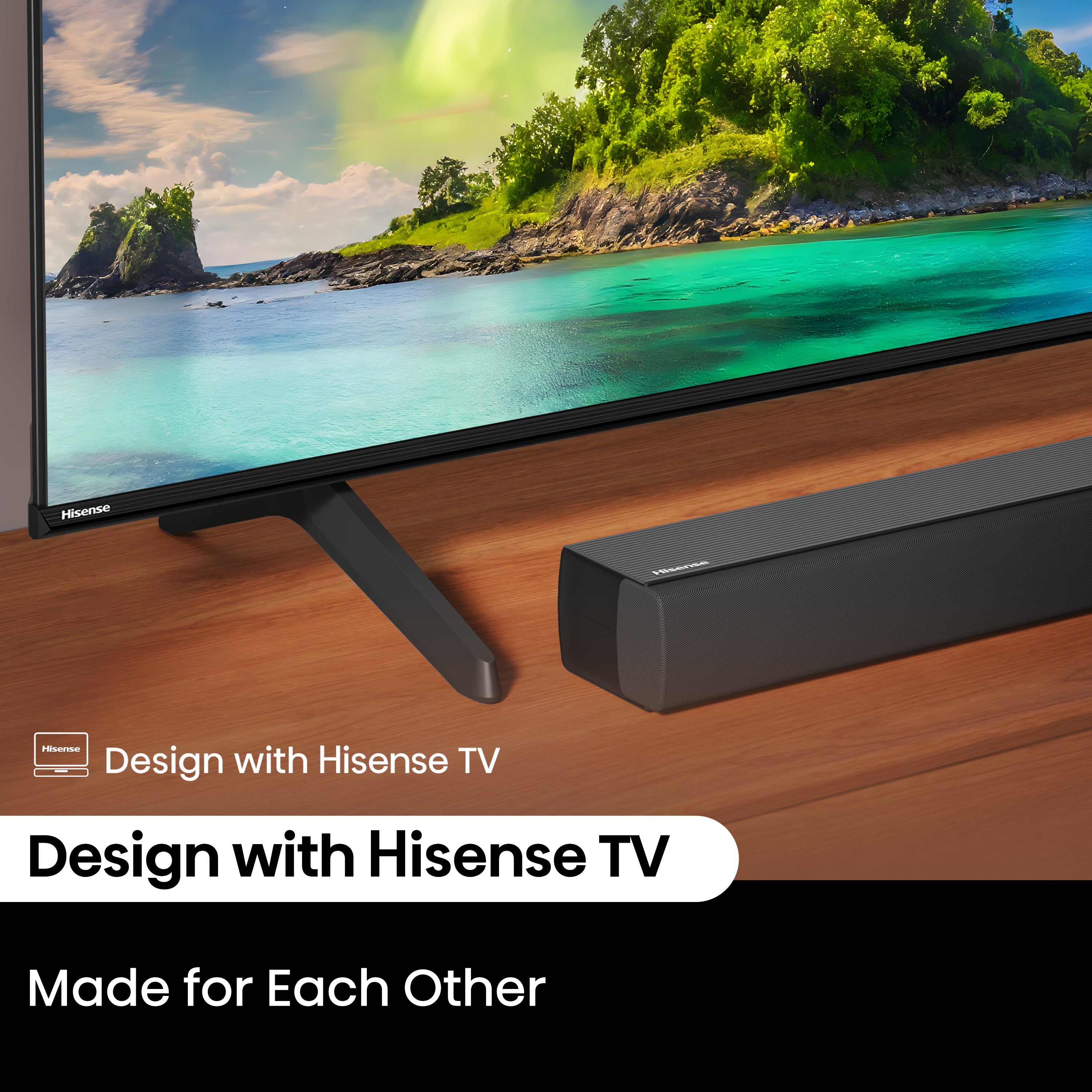 Hisense HS5100 5.1Ch Sound Bar with Wireless Subwoofer, 540W, Dolby Digital Plus, Bluetooth 5.3, EzPlay, Roku TV Ready, DTS: X, HDMI/AUX/ARC/Optical/USB