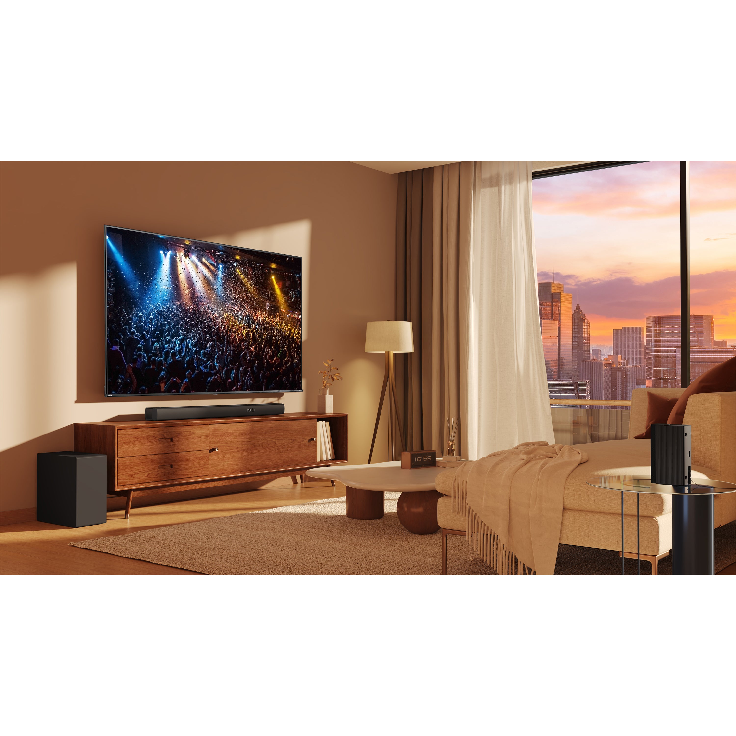 Hisense HS5100 5.1Ch Sound Bar with Wireless Subwoofer, 540W, Dolby Digital Plus, Bluetooth 5.3, EzPlay, Roku TV Ready, DTS: X, HDMI/AUX/ARC/Optical/USB