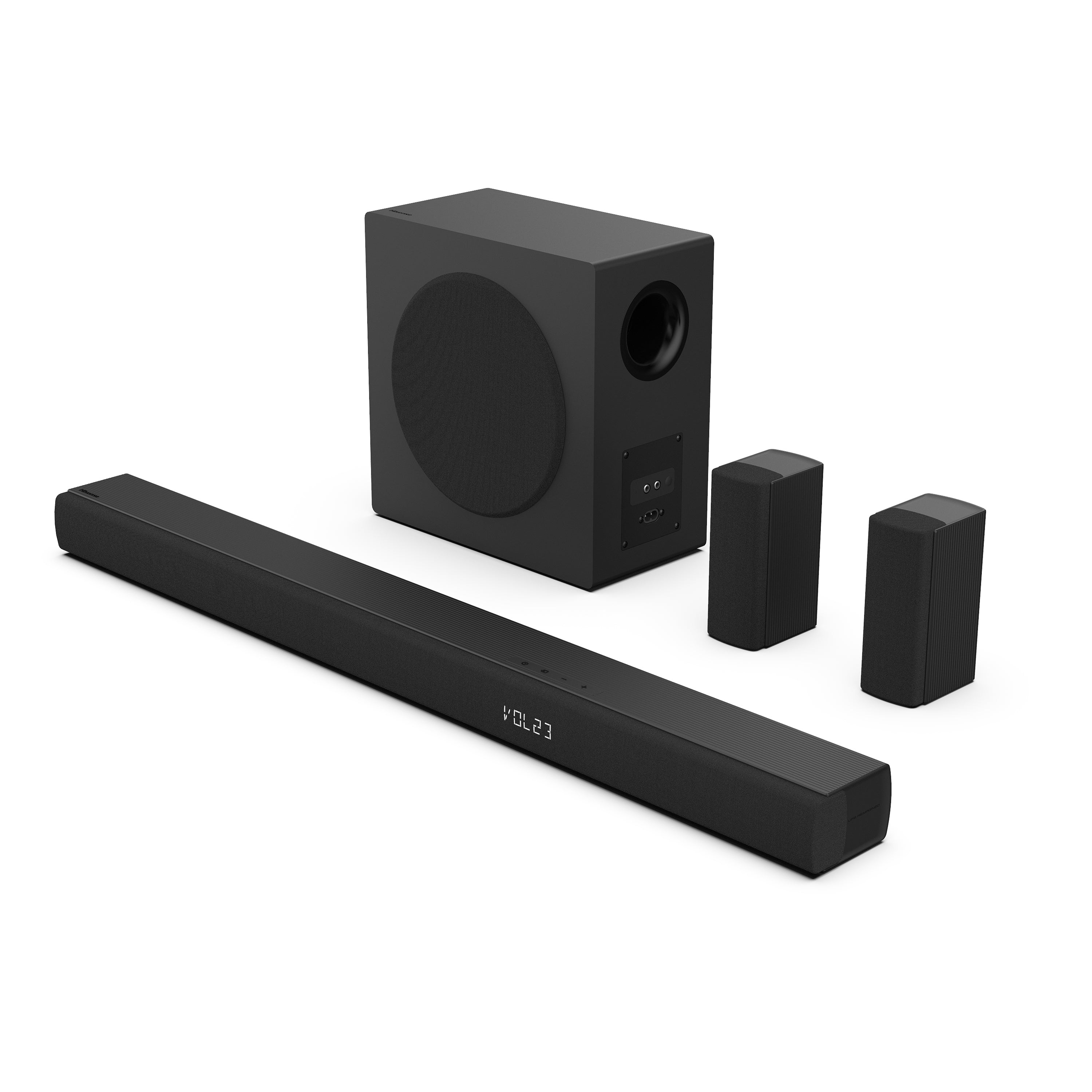 Hisense HS5100 5.1Ch Sound Bar with Wireless Subwoofer, 540W, Dolby Digital Plus, Bluetooth 5.3, EzPlay, Roku TV Ready, DTS: X, HDMI/AUX/ARC/Optical/USB