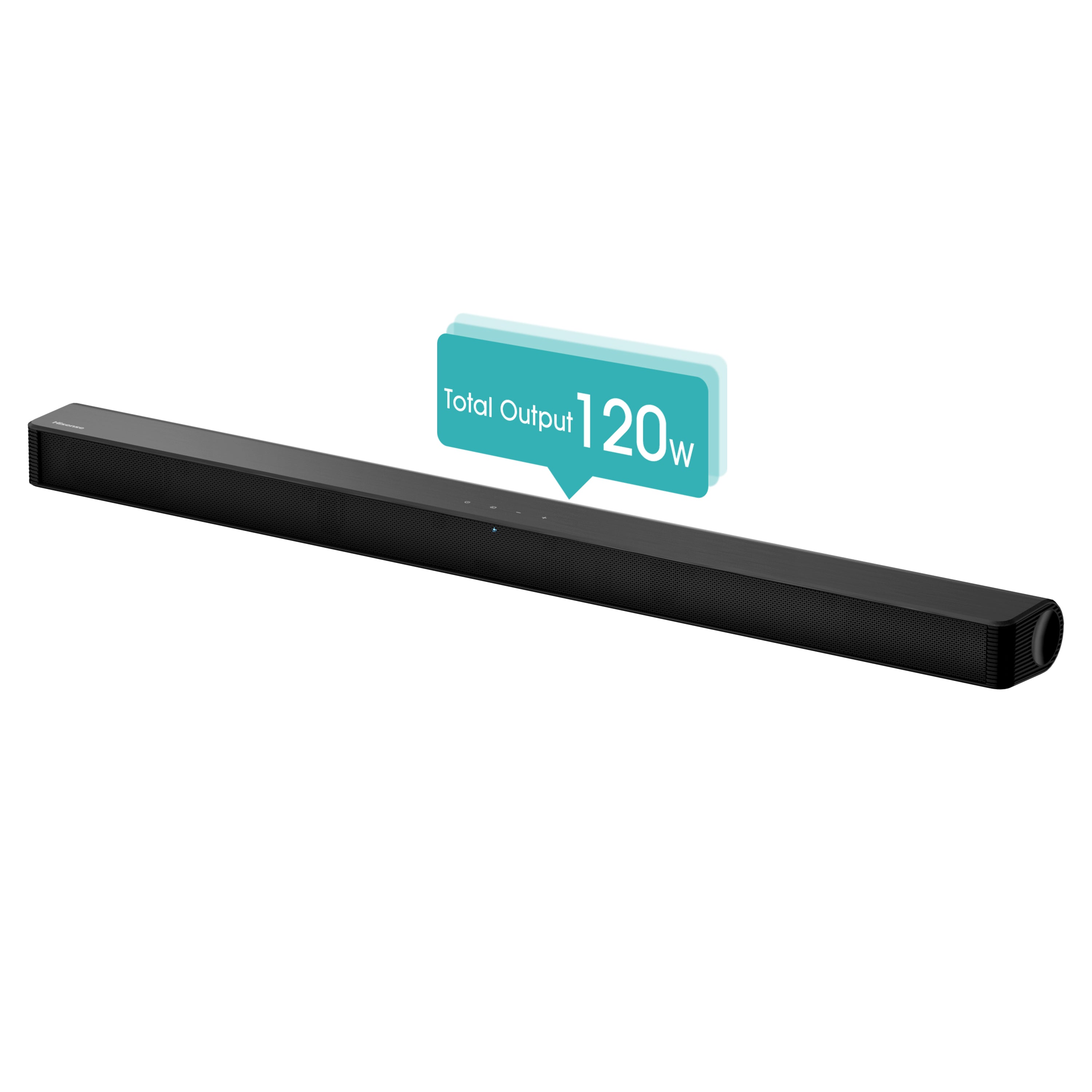 Hisense HS205G 2.0Ch Sound Bar, 120W, DTS Virtual: X, Dolby Audio, HDMI/ARC/Optical/USB, Bluetooth, Roku TV Ready, Black