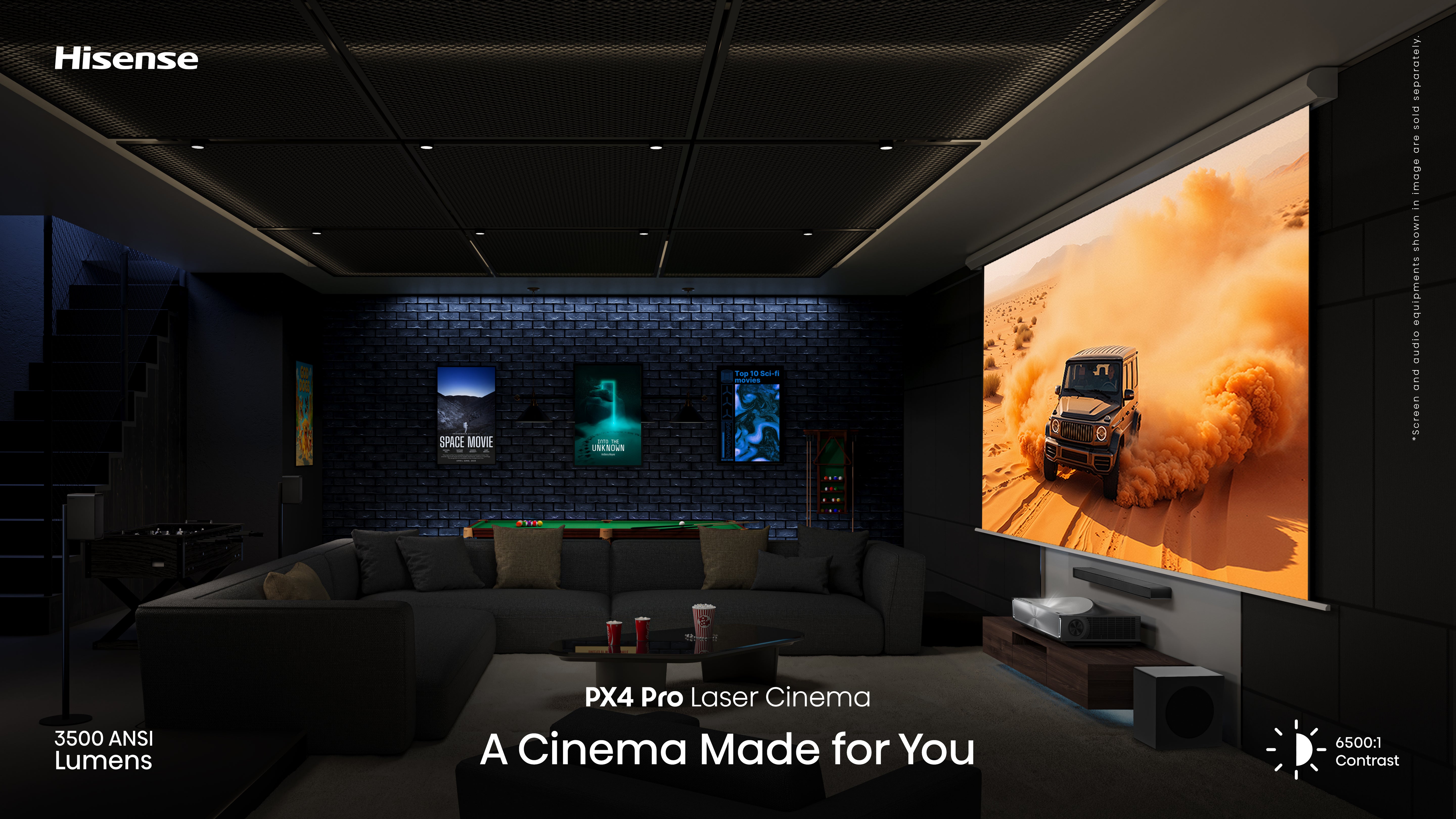Hisense PX4-PRO, Triple Laser, Home Theater UST Projector (up to 200")