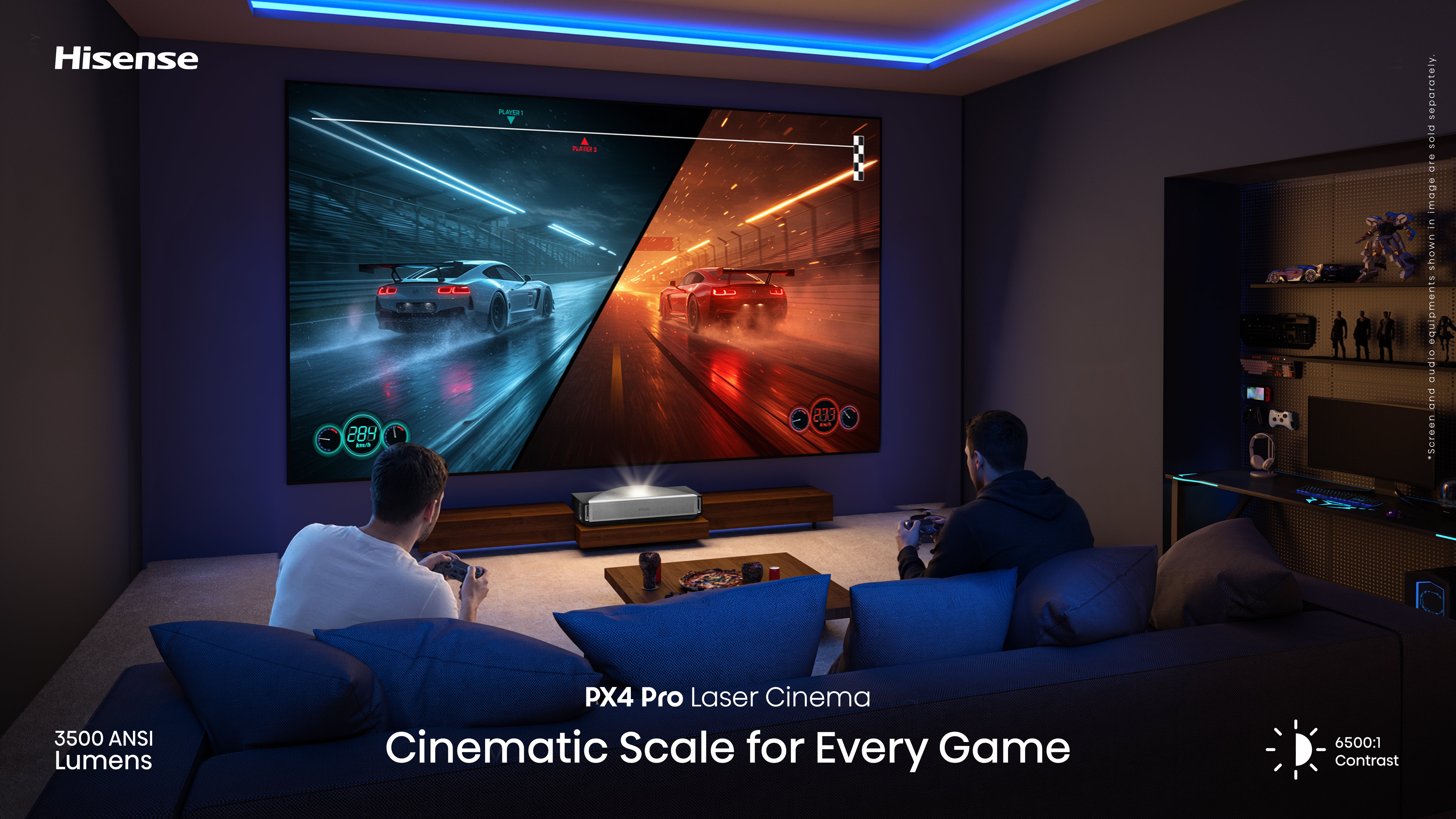 Hisense PX4-PRO, Triple Laser, Home Theater UST Projector (up to 200")