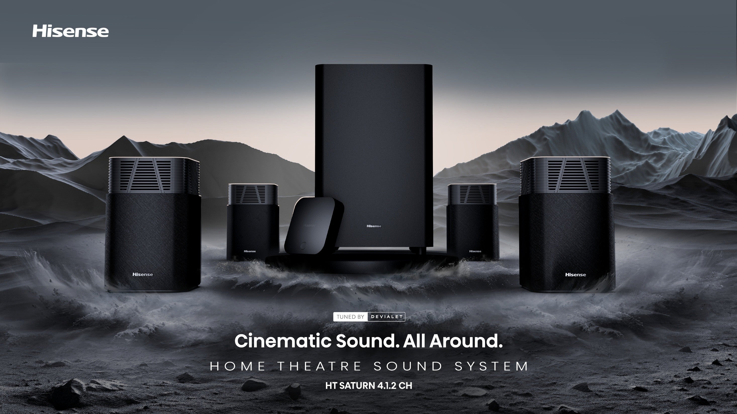 Hisense HT Saturn, 4.1.2ch Dolby Atmos/ DTS:X Sound Bar with