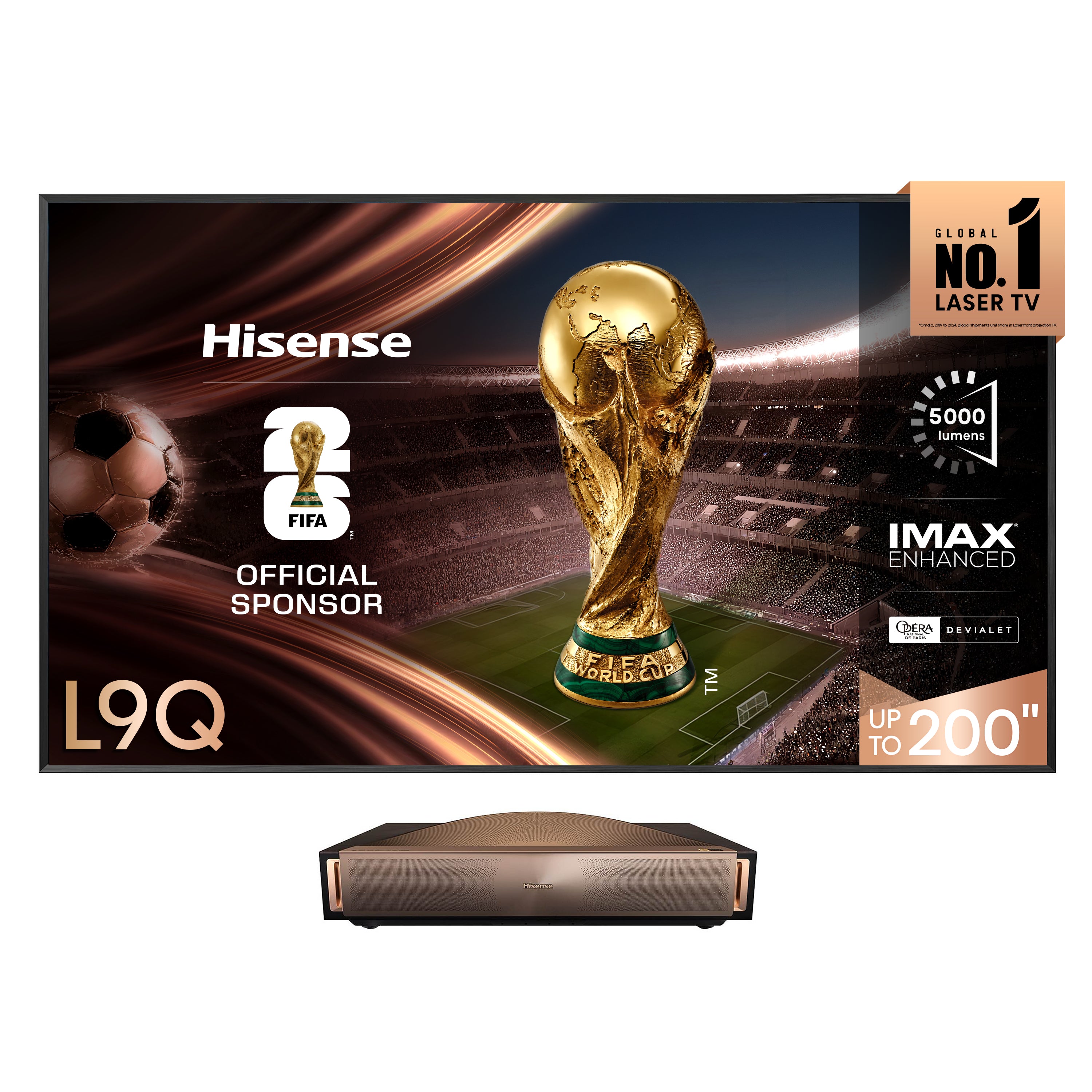 Hisense L9Q, 5000 lm 4K Triple Laser Ultra Short Throw UST Projector (