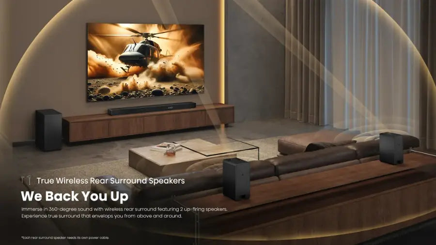 Hisense AX5140Q 5.1.4Ch Dolby Atmos / DTS:X Sound Bar with Wireless Subwoofer w/ Surround Speakers