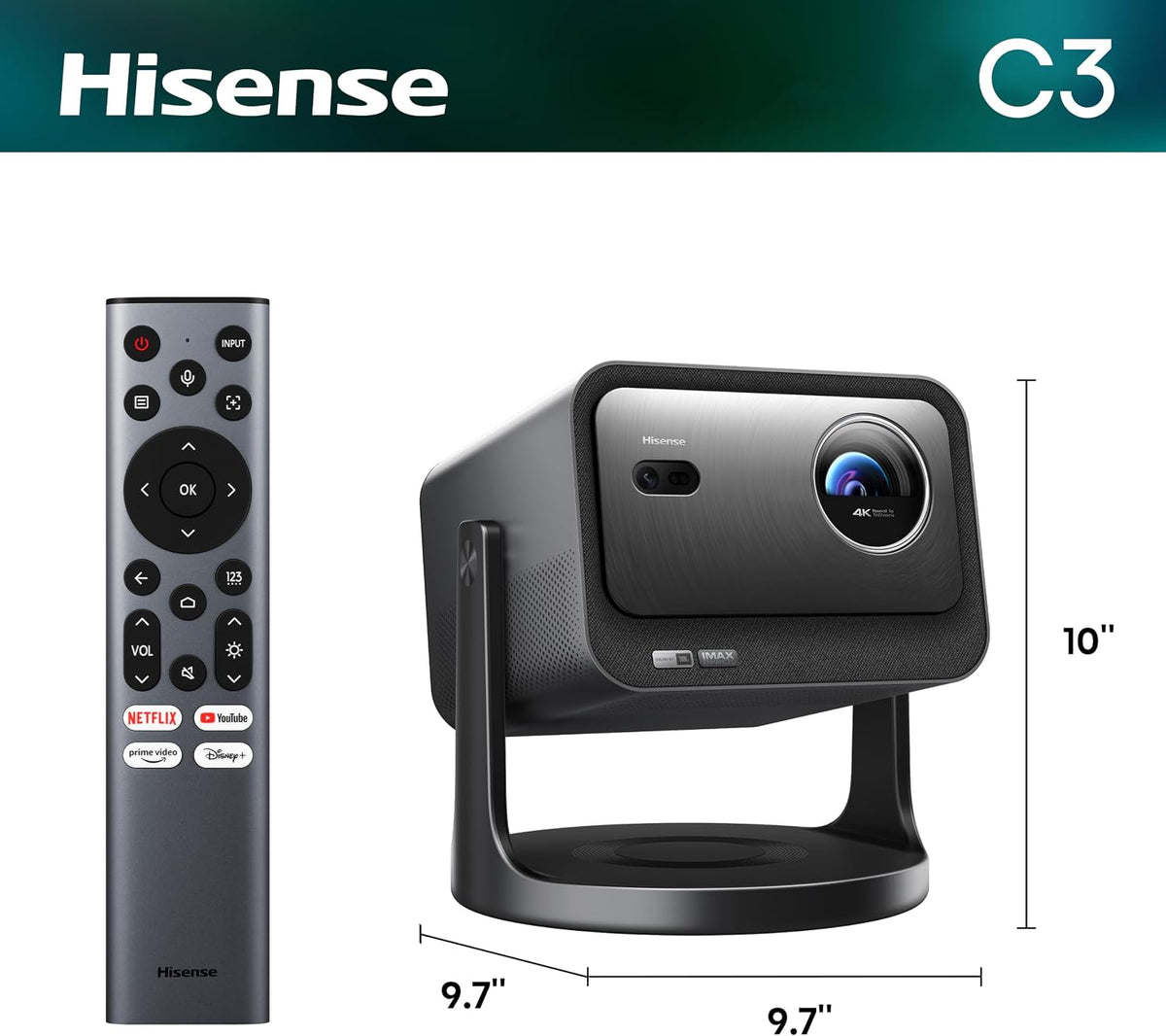 Hisense C3 Triple Color Smart 4K Laser Projector (Up to 300‘’)