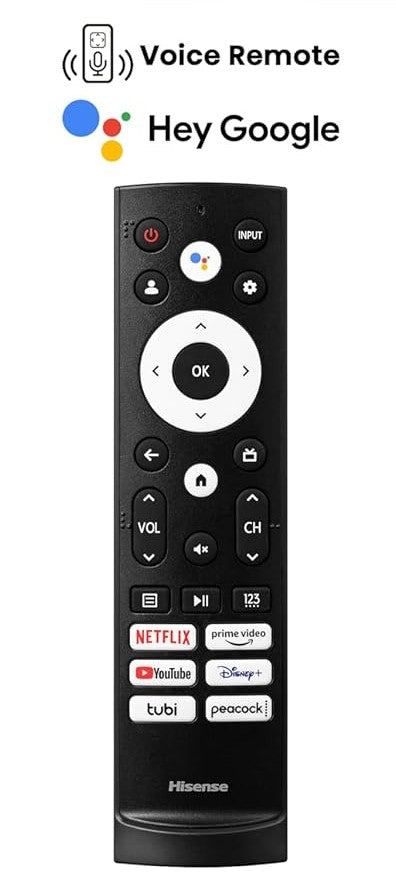 T299843 - Hisense Google TV Remote Control